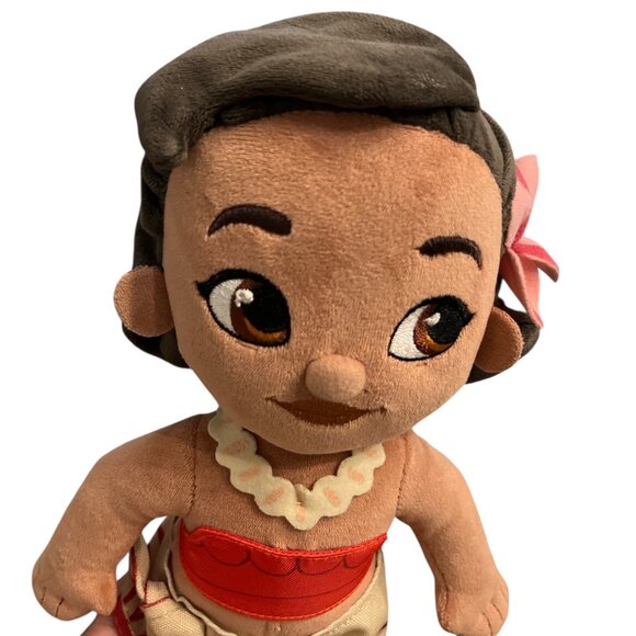 DISNEY STORE Moana Toddler Baby Plush Doll 12" Stuffed Baby Toy Embroidered Face - Picture 6 of 7